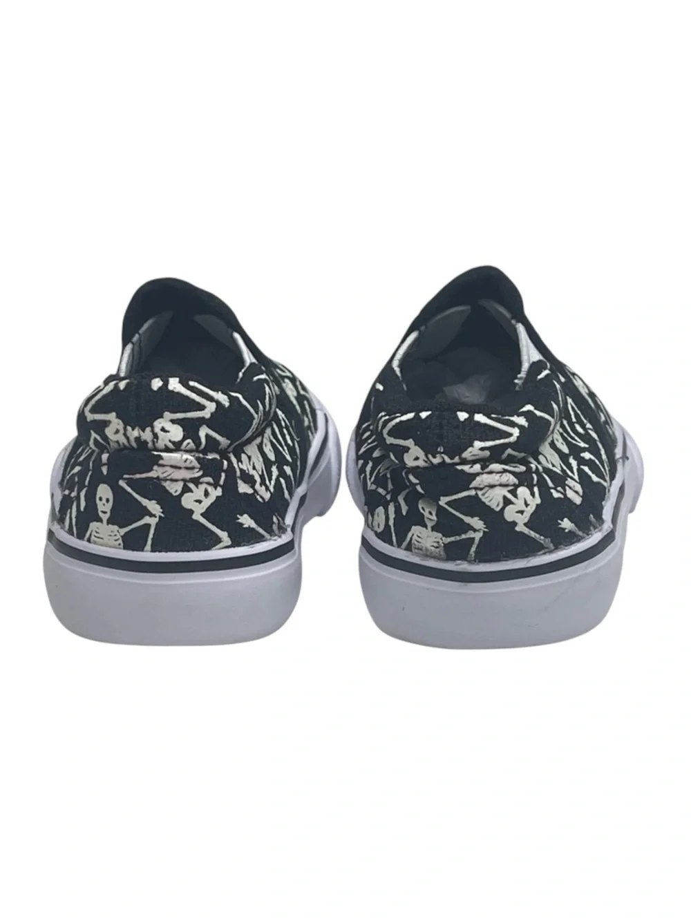 new Tommy Bahama ☠︎︎ Skeleton Print Slip On Sneakers ☠︎︎ Glow in the Dark ☠︎︎ 5